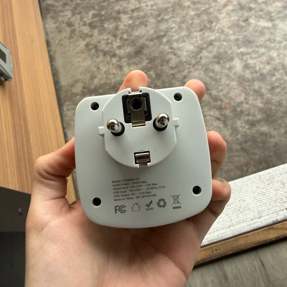 Tessan Germany France Power Adapter Type E F Plug Adapter W/2 USB Ports 2 AC Out